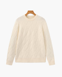 Diamond Knit Crewneck Sweater