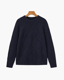 Diamond Knit Crewneck Sweater