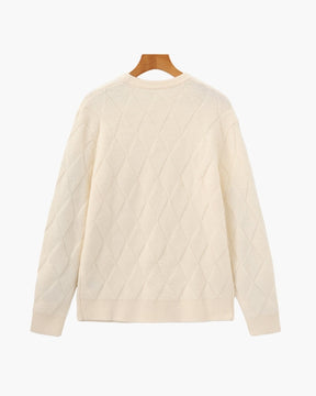 Diamond Knit Crewneck Sweater